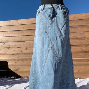Levi’s Long Denim Maxi Skirt Juniors 5